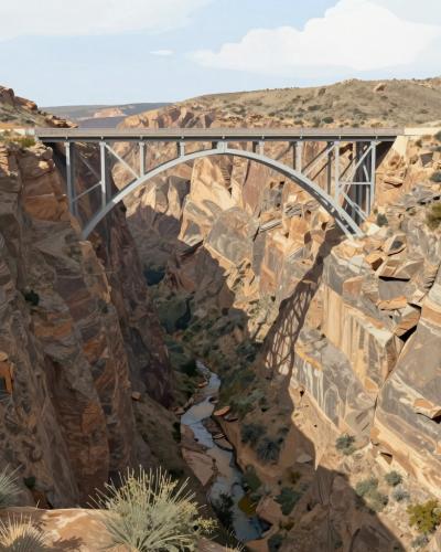 AI-generated illustration of Rio Grande Gorge