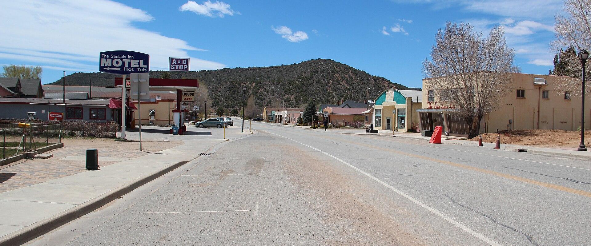 Main street of San Luis, the oldest town in Colorado