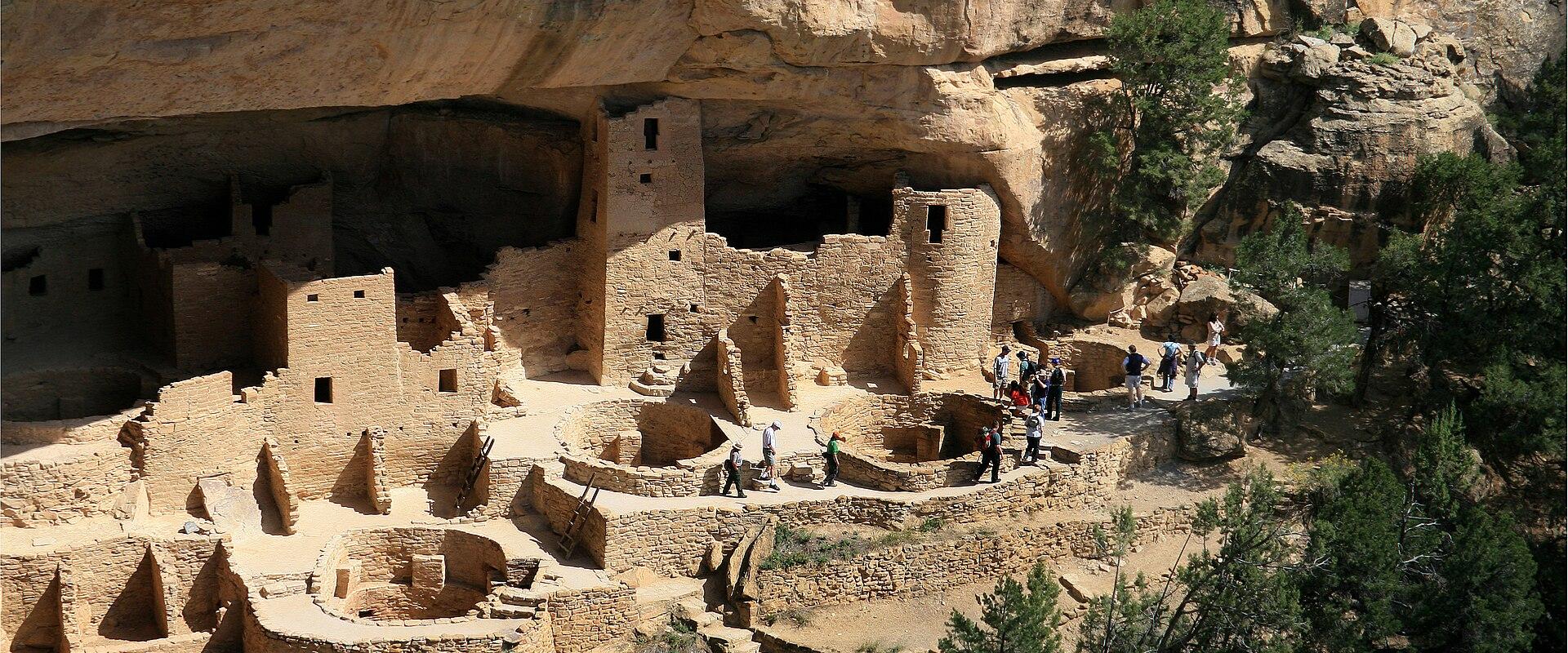 Cliff Palace, the ancestral Puebloan cliff dwelling at Mesa Verde National Park, Southwest Colorado